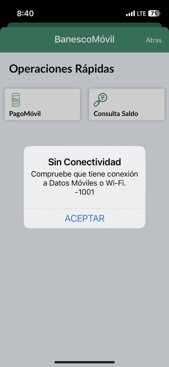 DanielMesuca's tweet photo. Buen dia @Banesco Desde hace varios días se me hace muy difícil acceder a la App del banco. Tengo un iPhone 13 y a pesar de tener señal full (Digitel) no puedo acceder… Solo cuando tengo acceso a wifi es que puedo hacerlo. Cabe destacar que por el navegador si puedo. GRACIAS!! https://t.co/Lr6BhegudV
