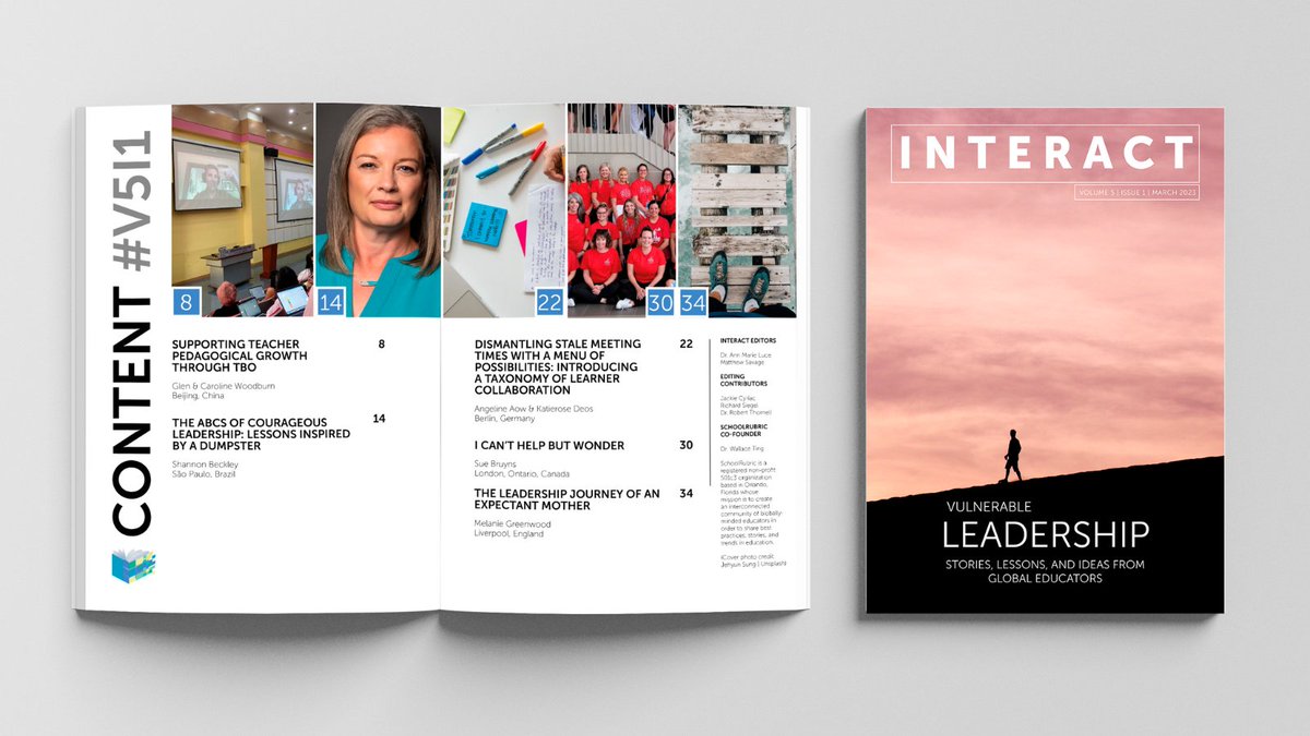 In our latest issue of InterACT Magazine, we explore #VulnerableLeadership and ask educators and leaders to share their very personal experiences and lessons learned. Read more of their inspiring stories...

schoolrubric.org/magazines/inte…