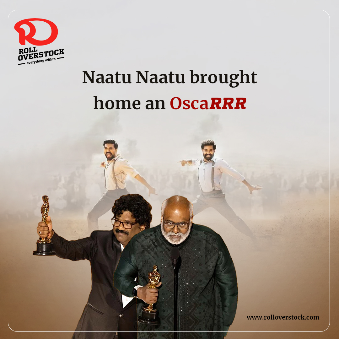 rolloverstock1's tweet photo. They brought Oscar, we bring discounts. Talk about a win-win.

#RRRMoive #TheElephantWhisperers #BestDocumentary #Naatunaatu #bestoriginal #NaatuNaatuSong #RamcharanGoesGlobal #Ramcharan #NTRGoesGlobal  #IndianCinema #Telugu #CongratulationsIndia #JrNTR #GlobalStarNTRatOscars https://t.co/2gcXVkAK5o