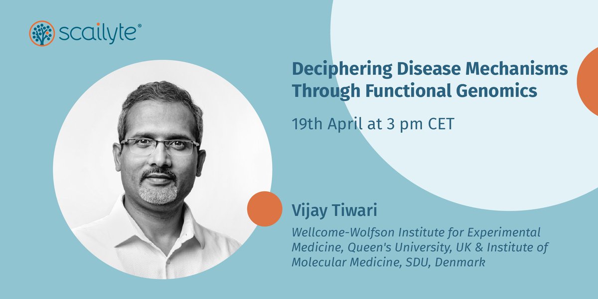 scailyte's tweet image. Join us on Wed, Apr 19, 2023, 3:00 PM CET for an exciting webinar on “Deciphering Disease Mechanisms Through Functional Genomics” with speaker Prof. Dr. Vijay Tiwari.

Register now: eventbrite.com/e/578603728327 

#webinar #scailyte #genomics #diseasemechanisms #functionalgenomics
