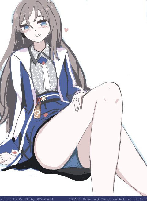 「青海川しゅか ノーマルラッピング差分  #駅メモファンアート」|24のイラスト