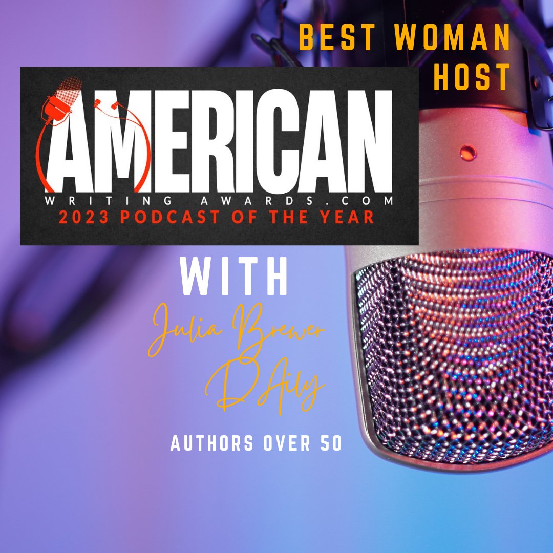 I am honored today to receive this award @americanwritingawards. The recognition is because of the inspiring authors I am interviewing. Please follow Authors Over 50 and subscribe on YouTube, so we can continue to celebrate writers who published their first book after 50.