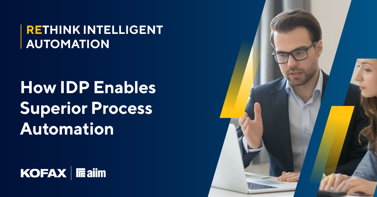 TungstenAI's tweet image. Kofax recently participated in a webinar hosted by #AIIM to discuss the power of intelligent document processing (#IDP).  Discover insights and practical IDP use cases and RETHINK your inefficient document workflows with intelligent automation.  Watch now: ow.ly/ymTt50NezMY