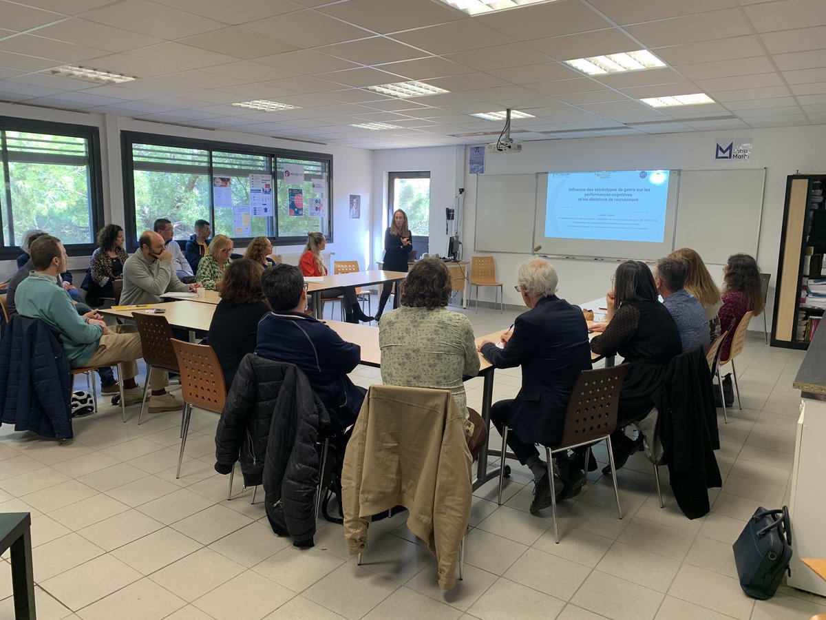 LmathsKJohnson's tweet photo. Inauguration du laboratoire de mathématiques Katherine Johnson @LaMarquisanne83 conférence d’Isabelle Regner sur l Influence des stéréotypes de genre sur les performances cognitives et les décisions de recrutement https://t.co/t5I1KDF0RI
