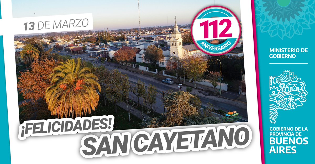 MIGobiernoPBA's tweet photo. ¡Feliz Aniversario #SanCayetano! 🎉 https://t.co/GROghJU5AT