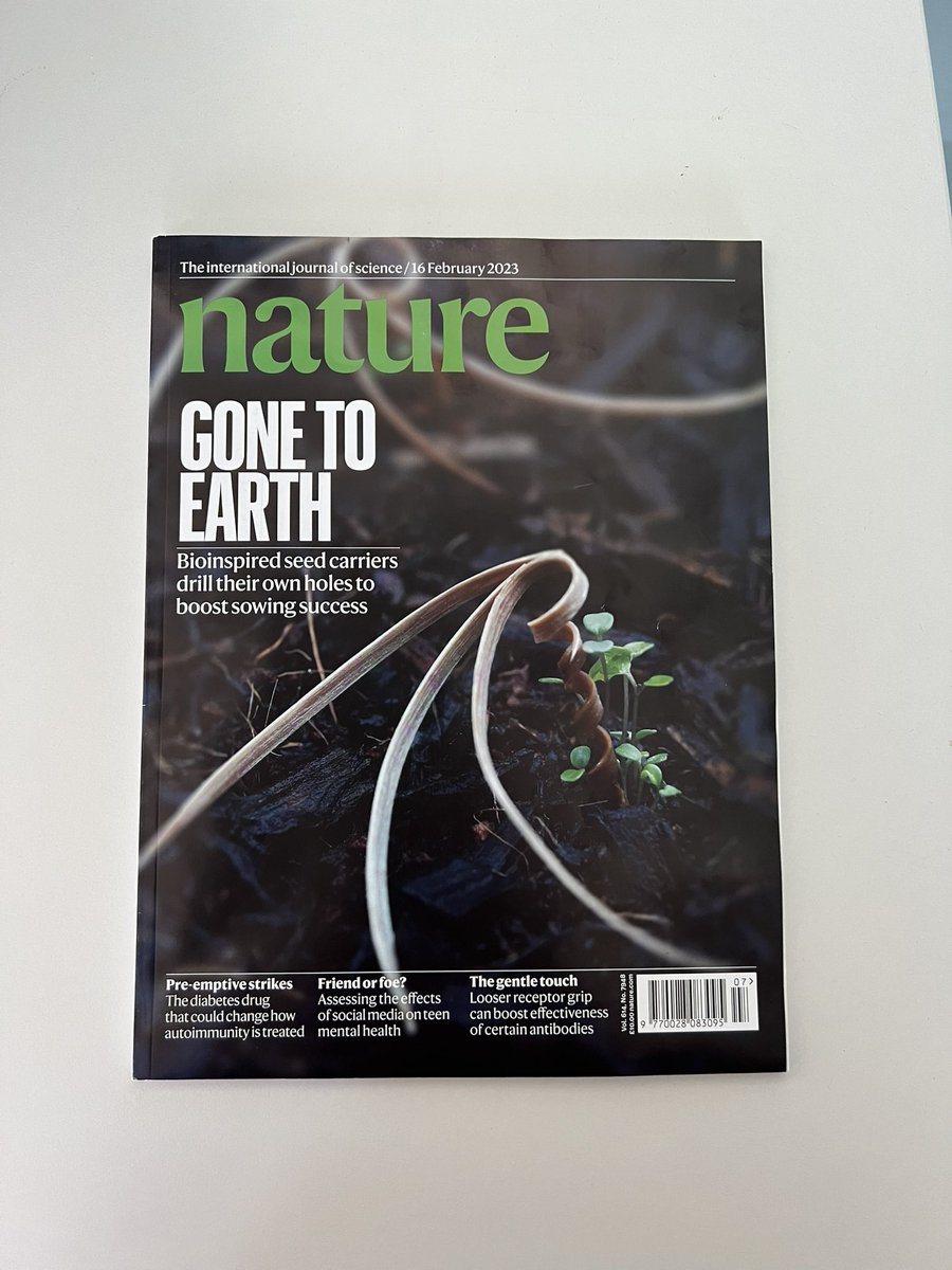 greg_mazur8's tweet photo. For the first time, I have seen my work printed out in an actual scientific magazine! Thanks @Nature for sending a paper copy! https://t.co/gEG4sH6xeq