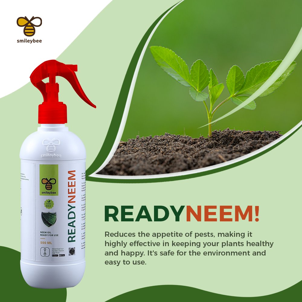 SmileyBeeLtd's tweet photo. Readyneem! reduces the appetite of pests, making it highly effective in keeping your plants healthy and happy. It's safe for the environment and easy to use.
Say goodbye to harmful chemicals and try Readyneem today!
#Readyneem #ecofriendly #cropprotection #organicfarming https://t.co/zyU4UEcXog
