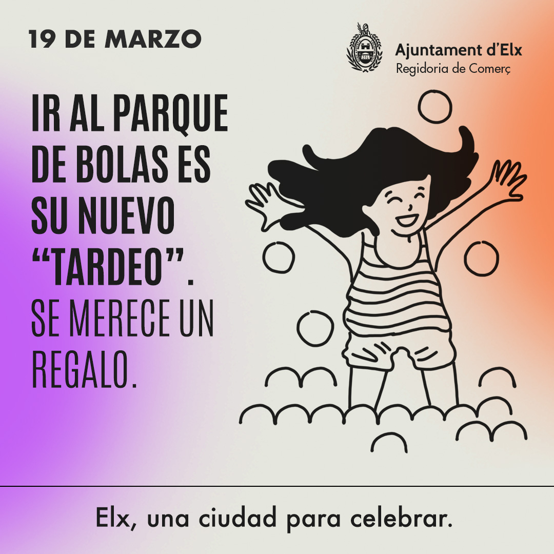 ComercioElx's tweet photo. 🎈Ir al Parque de Bolas es su nuevo "Tardeo"

🎁Se merece un regalo https://t.co/oNF7sqWLCm