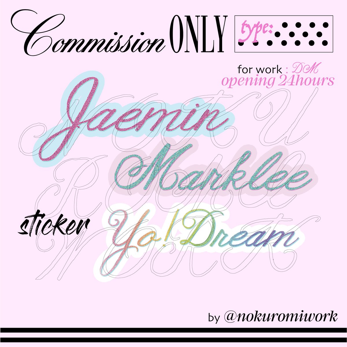 nokuromiwork's tweet photo. Design for work dm:
@nokuromiwork
👯♀️#nkrmwork
.
.
#รับออกแบบของแจก #รับออกแบบgiveaway #รับออกแบบ #commissionsopen #commissionTH https://t.co/5Ep7b84Kn4