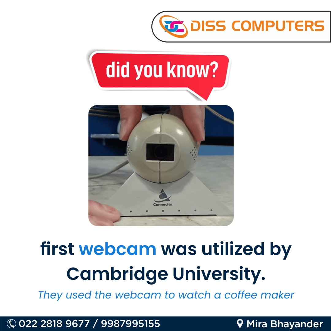 disscomputers's tweet photo. π€A group of scientists at the University of Cambridge were credited with inventing the first webcam in 1993 - and it was all because of a coffee pot!
#disscomputers #factoftheday #didyouknow #techfact #webcam #cambridgeuniversity #coffee https://t.co/w3LBt3eOnr