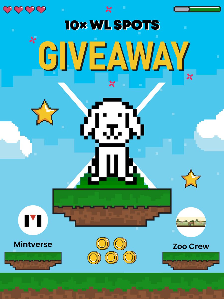 Mintverse_'s tweet image. 👀 Mintverse x Zoo Crew Giveaway
🏆 We are giving away 10× FREE MINT SPOTS from @zoocrewnft❗️

🍀10 winners 🚀
👉To enter:
1️⃣Like/Retweet
2️⃣Follow @zoocrewnft &amp;amp; @Mintverse_
3️⃣Tag 3 friends

🕙Ends in 48hrs!
#FreeMint  #freemintNFT #Mintverse #Giveaway #NFT #wl