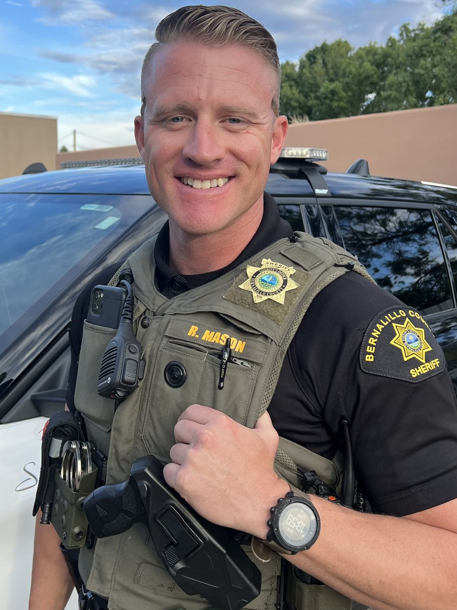 #BernalilloCounty’s own Deputy Robert Mason! Whewww 🥰💙 That smile 🥰💙 #OPLive #OPLNation #OPL #OpLiveNation #LiveNation