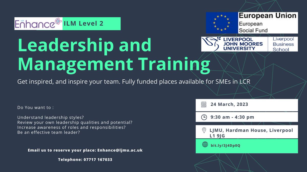 Inspire your team with our fully funded Leadership and Management training.  #Skills,#Liverpool city region #small business #training #liverpool Business School #LJMU