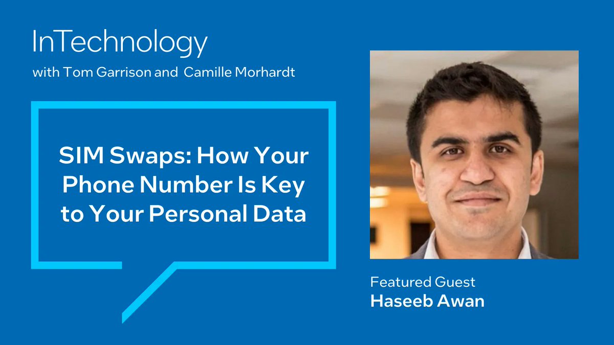 morhardt's tweet image. How careful are you when giving out your phone number? @haseeb (CEO @efani) says you should protect your number like your social security number. Learn all about #SIMswaps and prevention in #InTechnology with Haseeb, myself, and @tommgarrison.

buff.ly/3YC9qDc