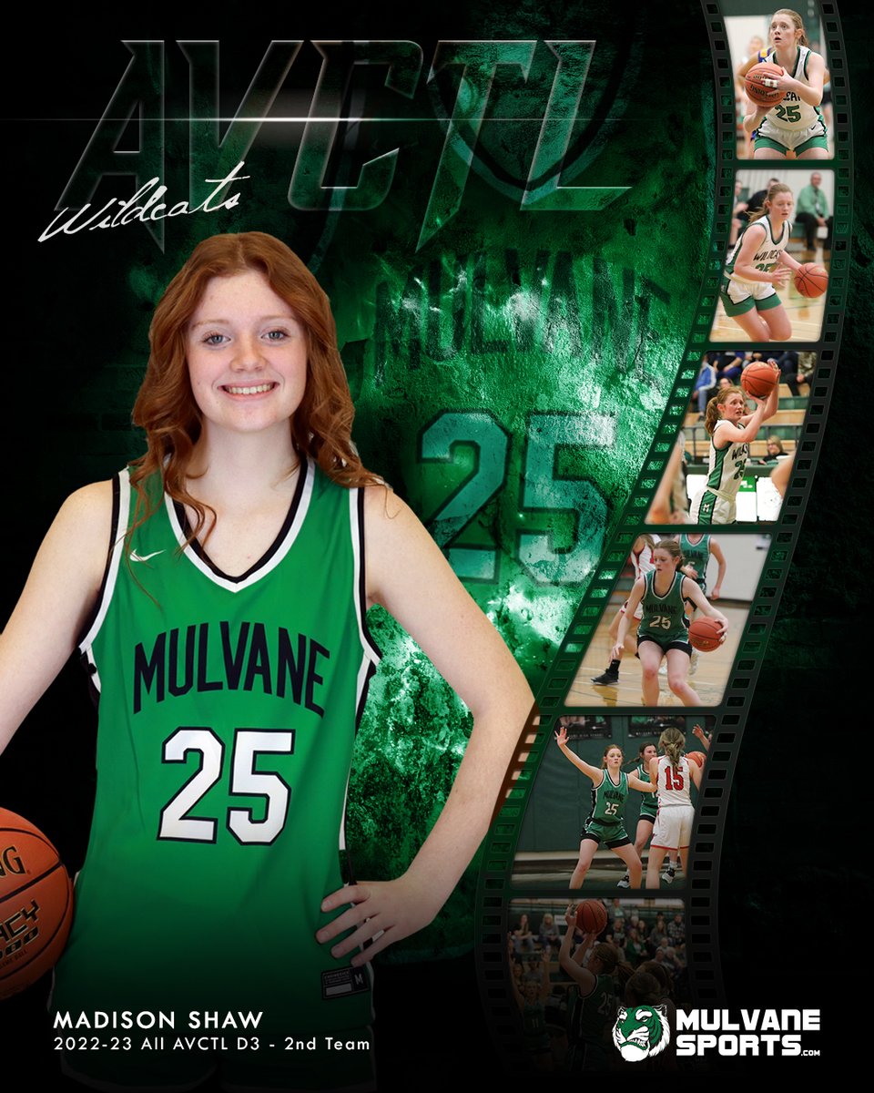 MulvaneSports's tweet photo. 🏀 Congrats to the following @MulvaneGBB Lady Wildcats on earning 2022-2023 AVCTL D3 All League honors for basketball:

Teagan Garrison (@TeaganGarrison5) - 1st Team
Madison Shaw (@Madison18019651)  - 2nd Team
Lauren Young (@Lauren_young04) - Honorable Mention https://t.co/ElmLm1Ej5z