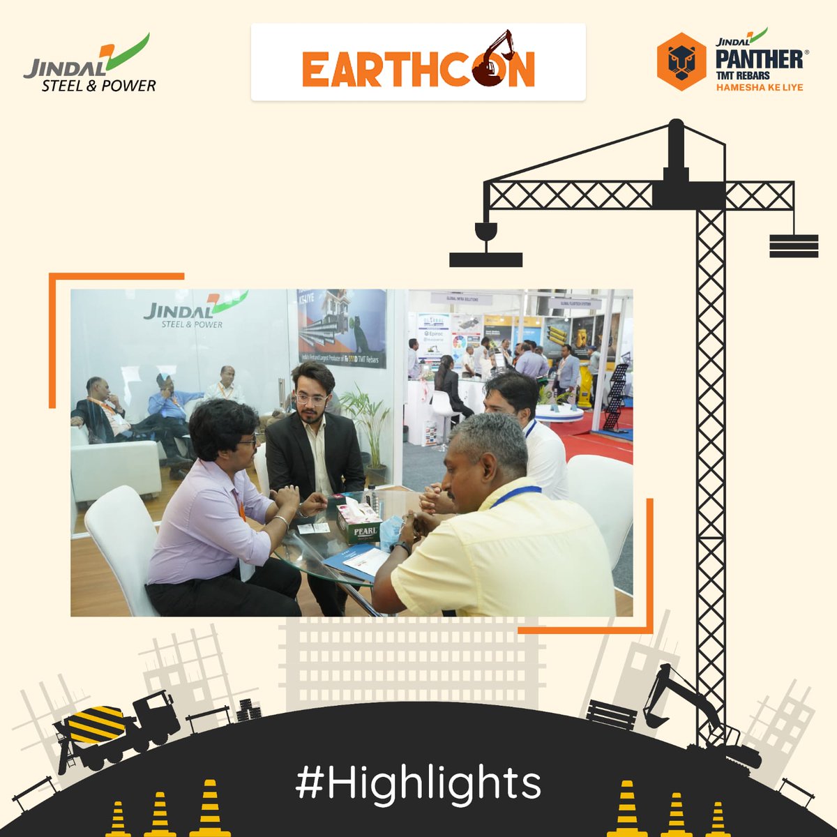 JindalPanther's tweet photo. Jindal Steel and Power stall at Earthcon was buzzing with visitors and activities on Day 3. Kudos to our representatives for putting up a stellar show. Here are some highlights of the final day.
#Earthcon #JindalPanther #HameshaKeLiye #BuildingStrongIndia https://t.co/MeQmw8NWR2