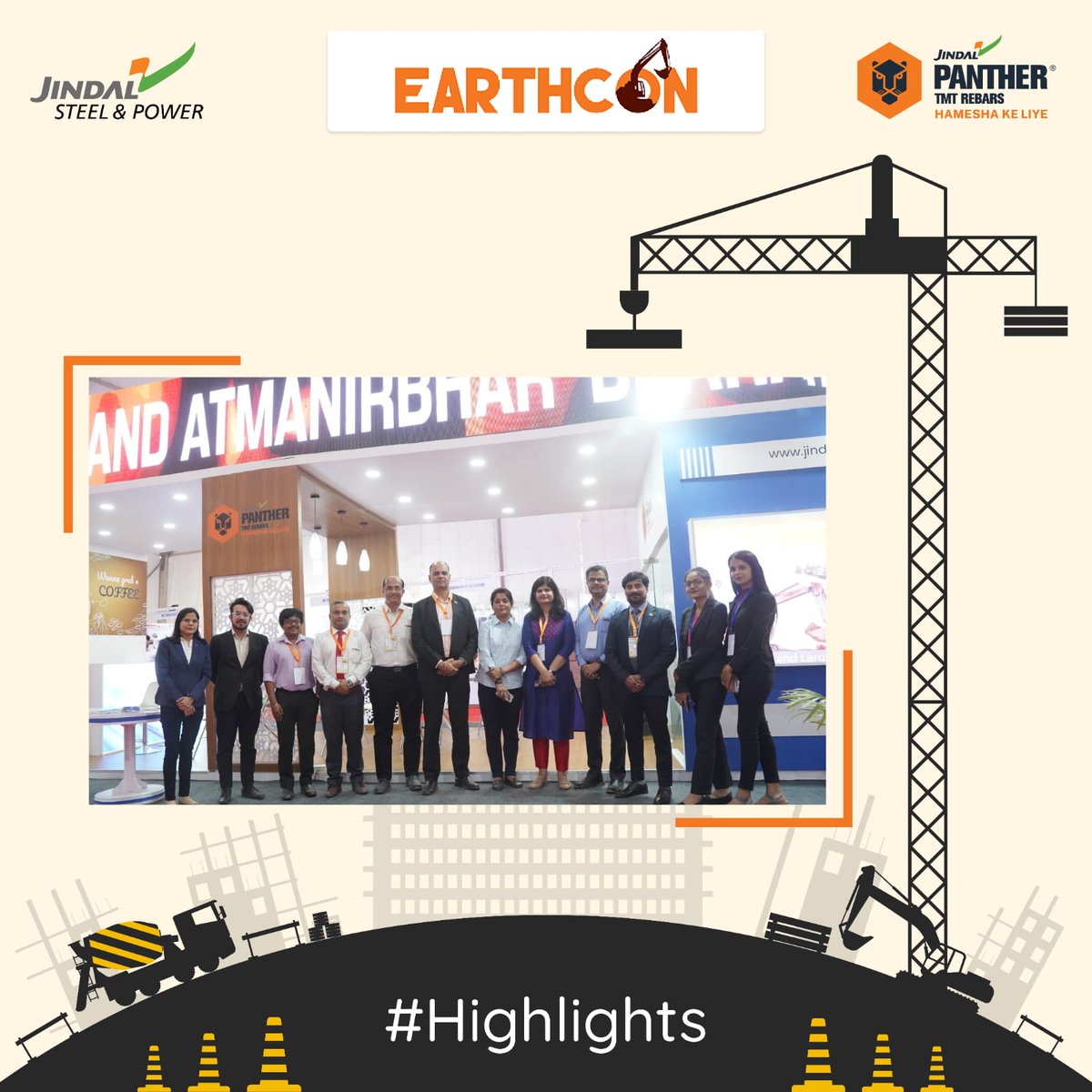 JindalPanther's tweet photo. Jindal Steel and Power stall at Earthcon was buzzing with visitors and activities on Day 3. Kudos to our representatives for putting up a stellar show. Here are some highlights of the final day.
#Earthcon #JindalPanther #HameshaKeLiye #BuildingStrongIndia https://t.co/MeQmw8NWR2