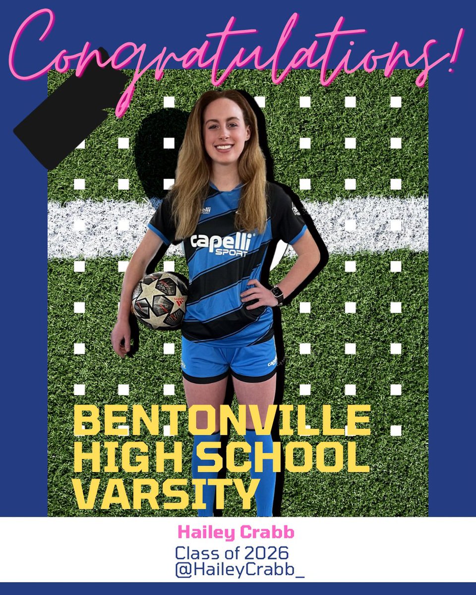 Hey Hey Hey! It’s Hailey’s Day! Congrats Hailey! You’ll rock @bhswomenssoccer !
@haileycrabb_ ⬅️follow

@TopPreps @TopDrawerSoccer @ImYouthSoccer @TheSoccerWire @PrepSoccer @MaxPreps @SBLiveSports @SBLiveARK @UnitedCoaches @NcsaSoccer @SRUSA_WSoccer @scoutingzone @WSOCRecruits