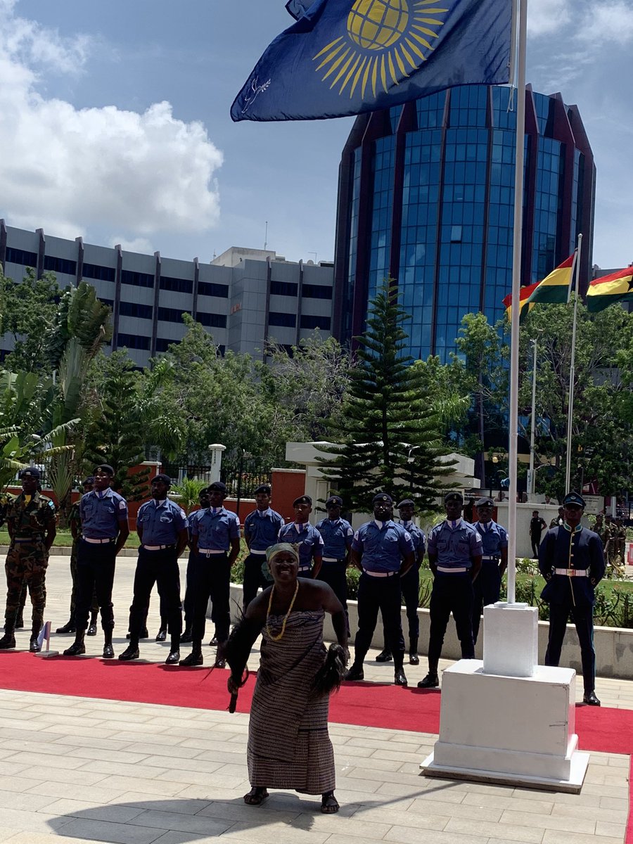 HCThompson001's tweet photo. Happy #commonwealthday2023!

A lovely ceremony at @Mfari, including raising the #Commonwealth flag of peace 🕊️ and some brilliant drumming and dancing. https://t.co/KUdkR0hCet