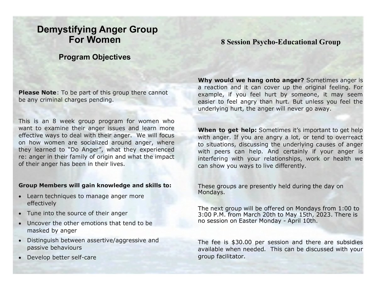Catholic Family Services of Toronto presents:

Demystifying Anger Group for Women
March 20 @ 1:00 pm. For more information, please contact: Dominique Lemelin (416) 222-0048 ext. 224        
                                                        dlemelin@cfstoronto.com