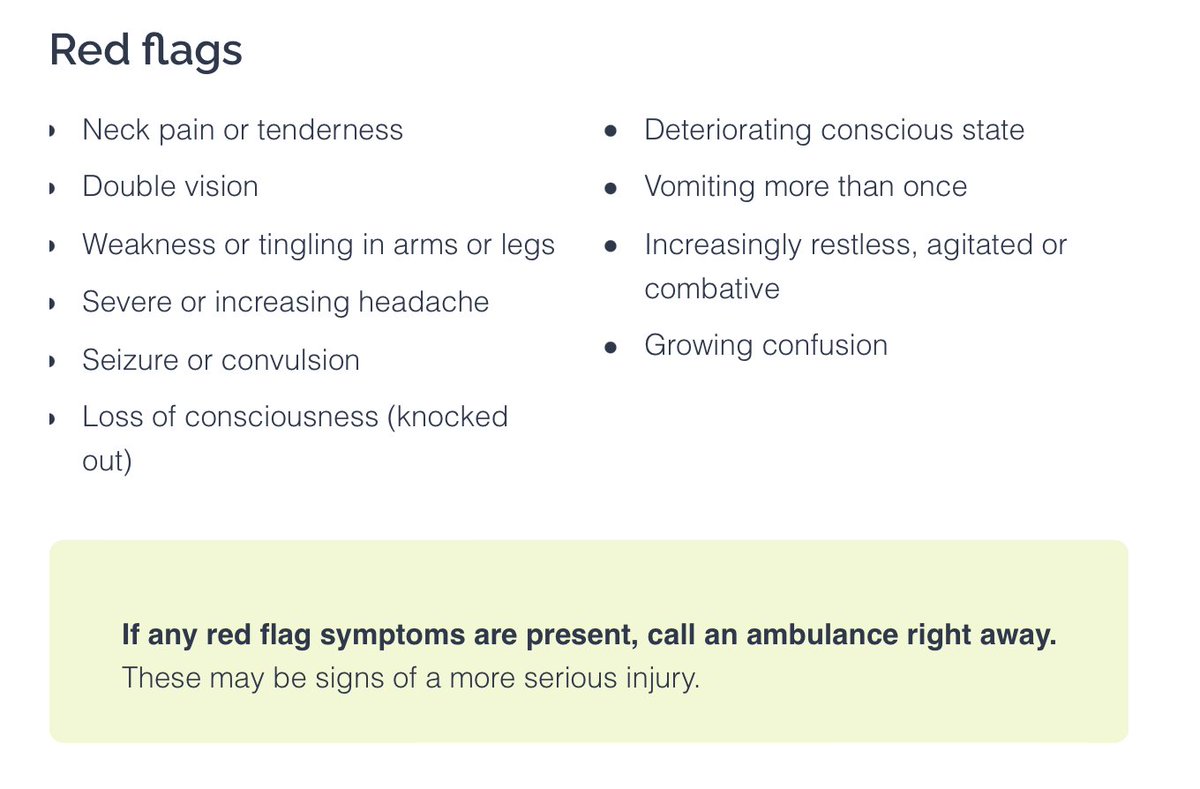 parachutecanada's tweet image. Anyone with a suspected #concussion should be checked out by a medical doctor. Pay attention to these red flags ⤵️ #CheckforConcussion #ConcussionEd ow.ly/uLrP50N8mJc #TurnSafetyOn