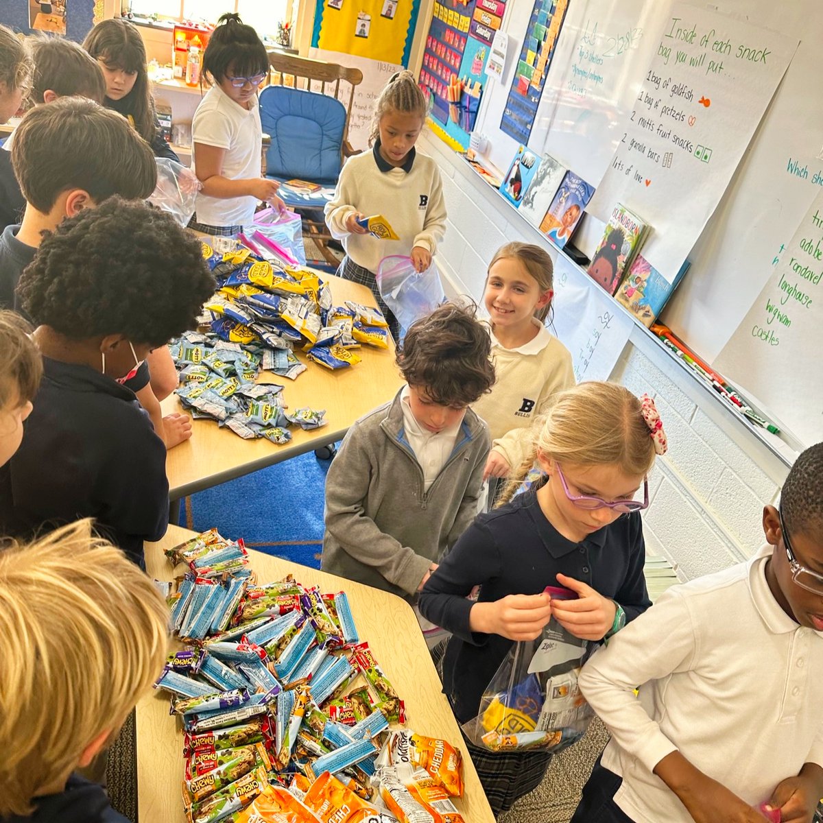 BullisSchool's tweet photo. Second graders decided to make healthy snack bags for Nourish Now S.N.A.C.K. Program to help eliminate student hunger as a barrier to education during the school day. It's wonderful to see our students take action!
@nourishnow #communityservice #endhunder https://t.co/KZLr2h7jwS