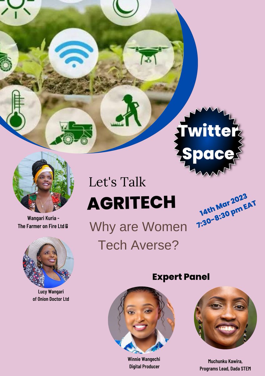 As we continue to celebrate #InternationalWomansDay ,lets discuss why there are few women in #agritech ,#tech even 

Is it in the upbringing, language, culture? and how can we overcome this barriers

x.com/i/spaces/1dRKZ…

#Oscars2023 #technology #womenintech #WomensMarchMY