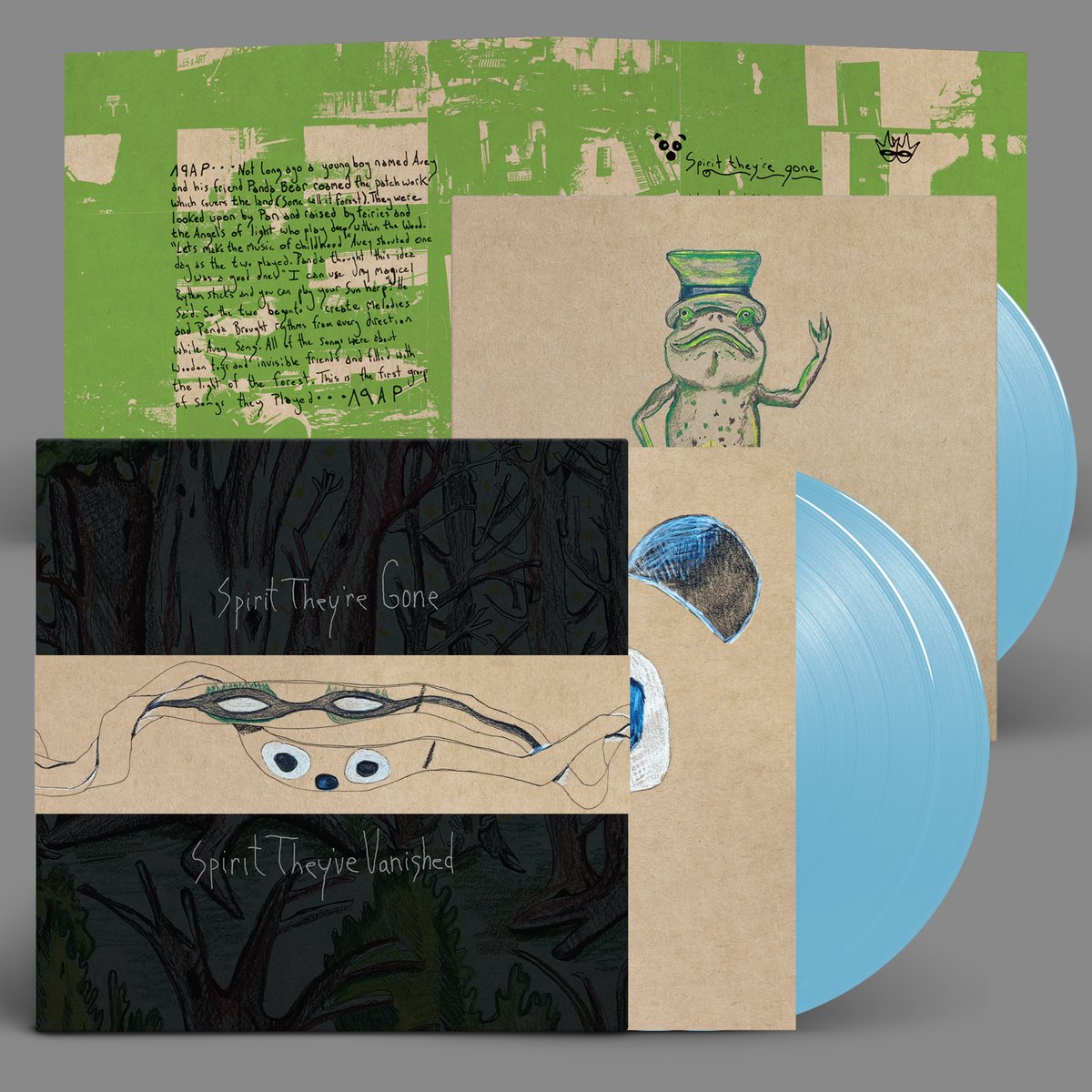 Spirit They're Gone, Spirit They've Vanished is being reissued in all formats, including a deluxe powder blue 3xLP set! All versions come with audio remastered by Dave Cooley and an unreleased 5-song EP. Available May 12. anco.ffm.to/stgstv-lp