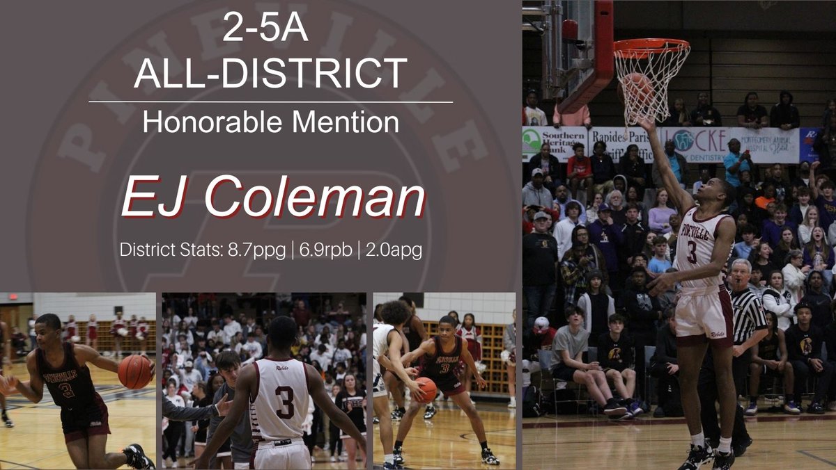 Congratulations to <a href="/ederick_jr/">EJ Coleman</a> for his selection as an Honorable Mention player in District 2-5A.
#RebelsOnTop #TABs #PinevilleProud