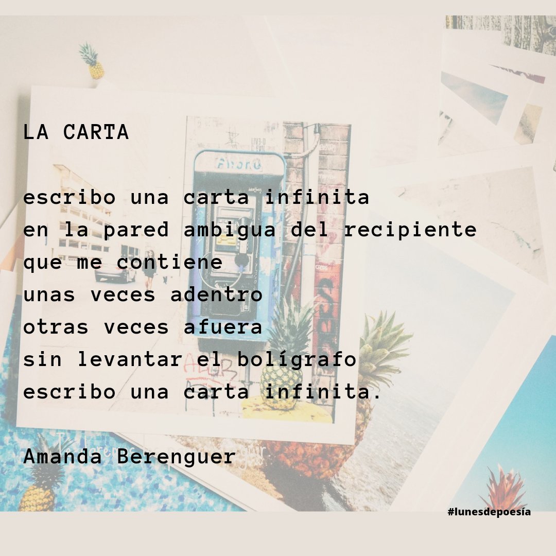 znbustos's tweet photo. Lunes de poesía

La carta de Amanda Berenguer

#lunesdepoesía #amandaberenguer #poetauruguaya #escritoraslatinoamericanas #poesía #poetry https://t.co/ZLsEcX2fB1