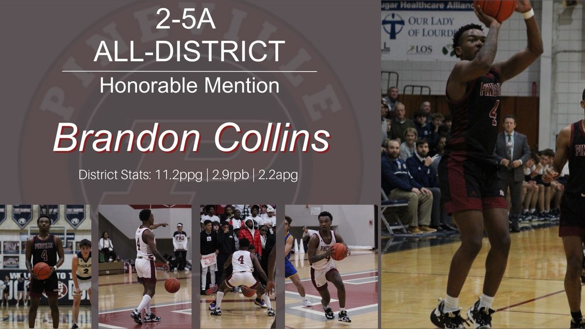Congratulations to <a href="/b4l_5/">brandon collins</a> for his selection as an Honorable Mention player in District 2-5A.
#RebelsOnTop #TABs #PinevilleProud
