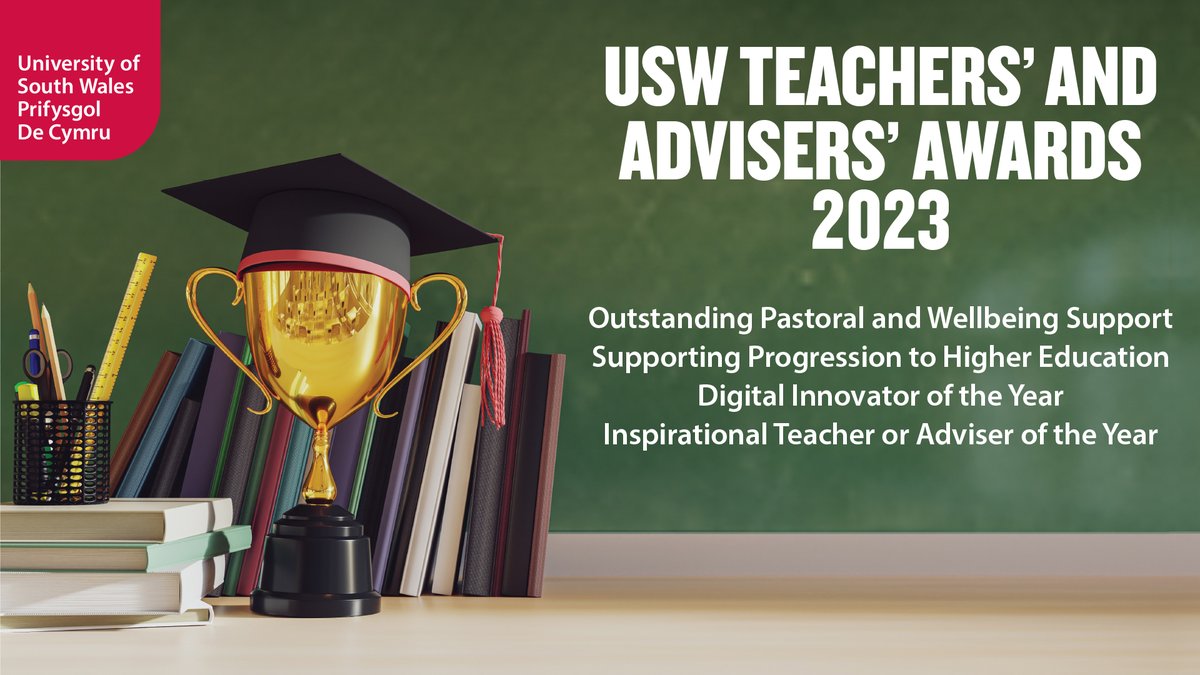 Our Teachers' and Advisers' Awards are now open for nominations! If you have a colleague that you would like to nominate or you are a student who would like to nominate a teacher or adviser, follow the link below.

southwales.ac.uk/about/schools-…