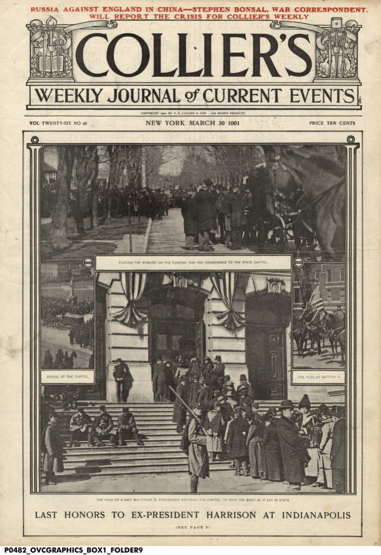 CircleCityTalk's tweet photo. The next day was his funeral. It was the first time a sitting president (William McKinley) would attend the funeral of a former president. Thousands lined the streets of Indianapolis to watch the procession to the church and @CrownHillCem 

Full story: https://t.co/CfL2X4qC9x https://t.co/8T5JN9MG1n