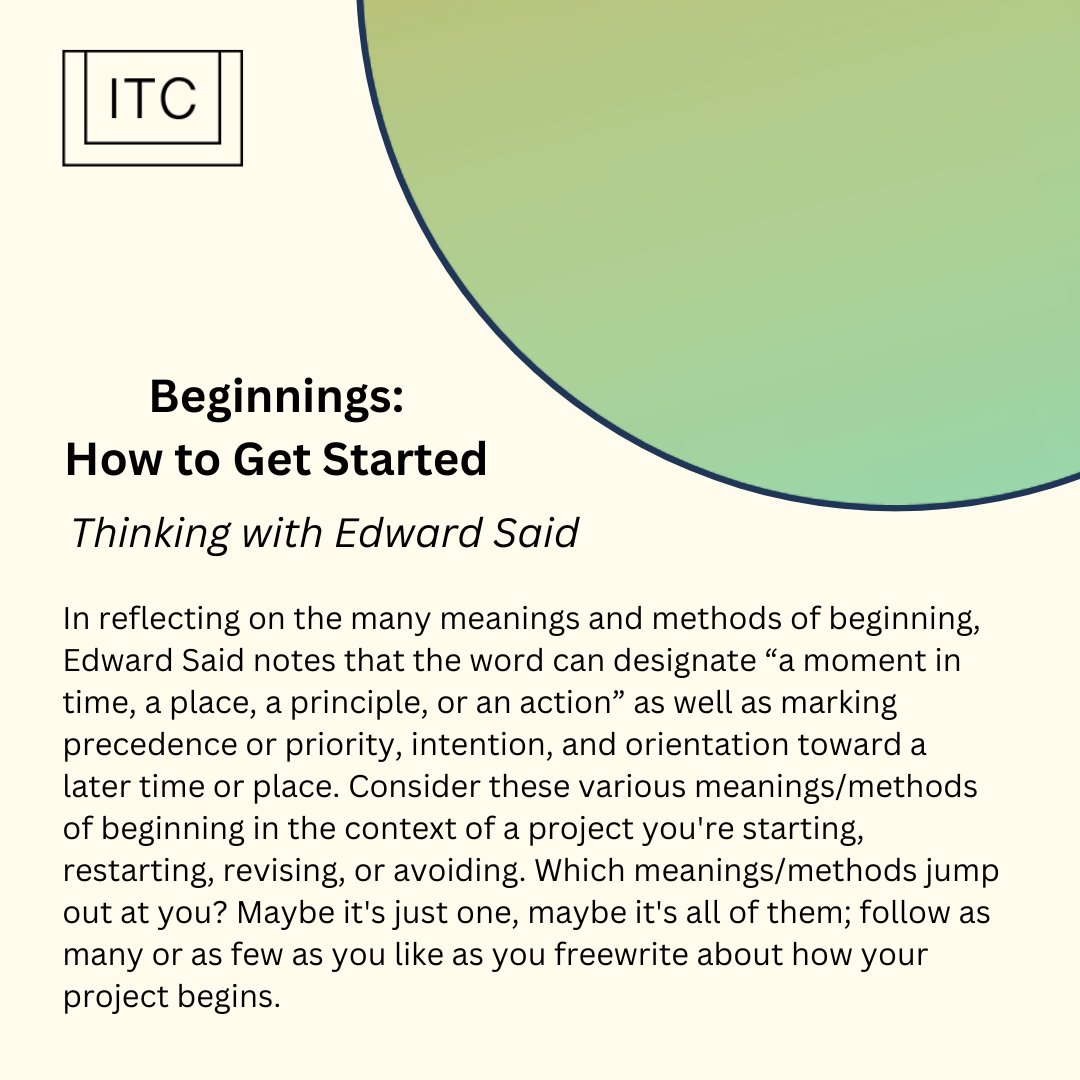 text_infinite's tweet photo. From our recent Beginnings workshop: Starting a project by asking what it means to start https://t.co/kWQrbtzeMr