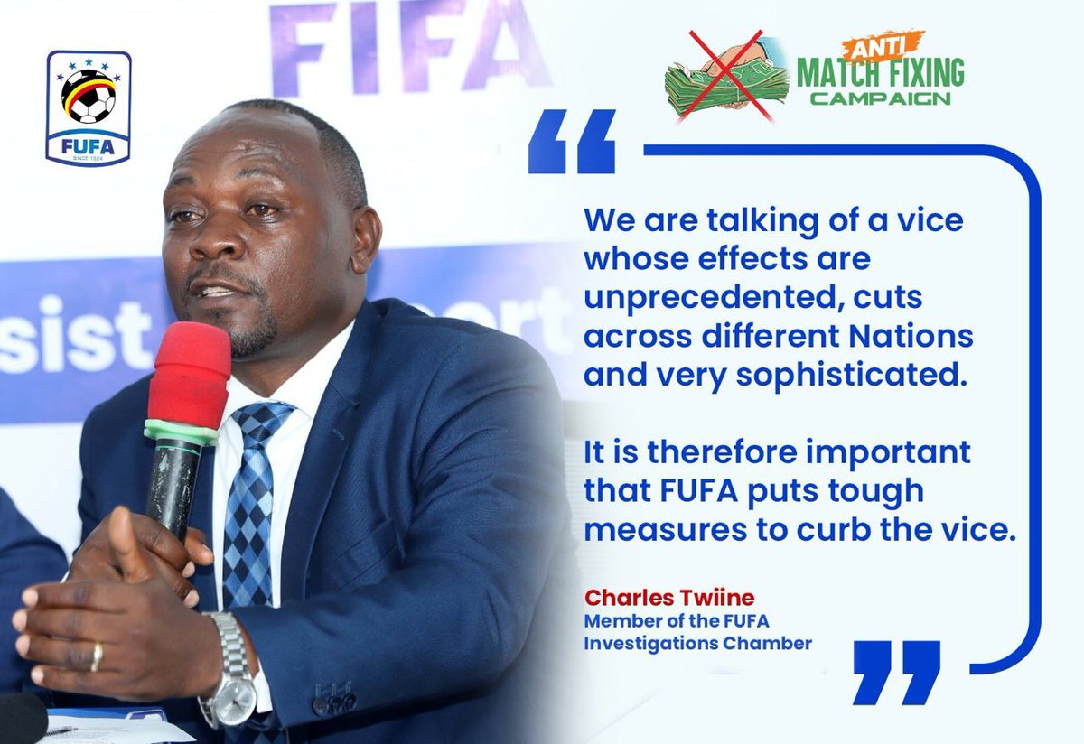 OfficialFUFA's tweet photo. #AntiMatchFixing https://t.co/of6Cfmgsf3