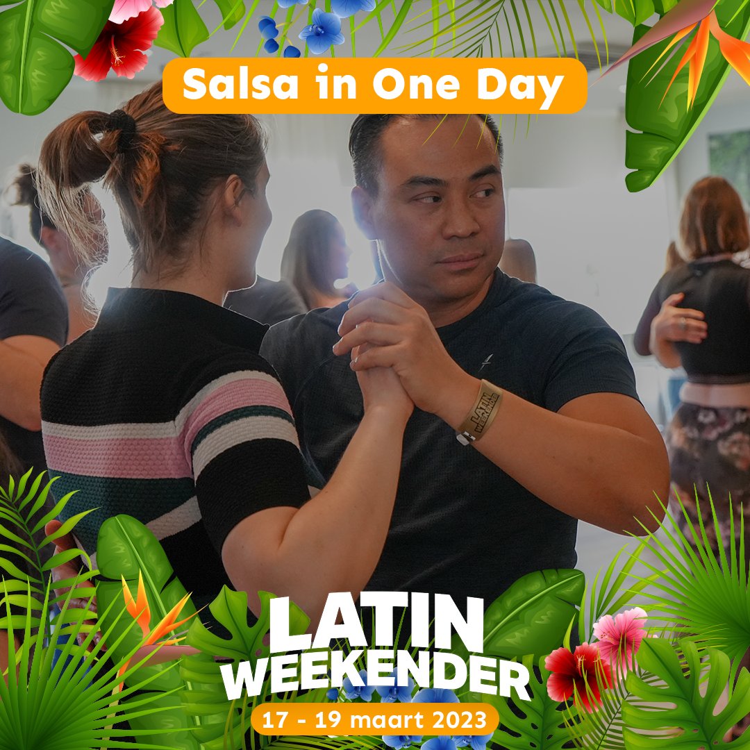 LatinWeekender's tweet image. Nog niet zo zeker over je salsa prestaties? Geen paniek! Wij leren je de eerste salsa moves zodat je dezelfde avond nog kan shinen op de dansvloer 💃🕺

Meld je aan voor de 3 uur durende bootcamp 'Salsa in One Day' via info@bureauvermaeck.nl 📧