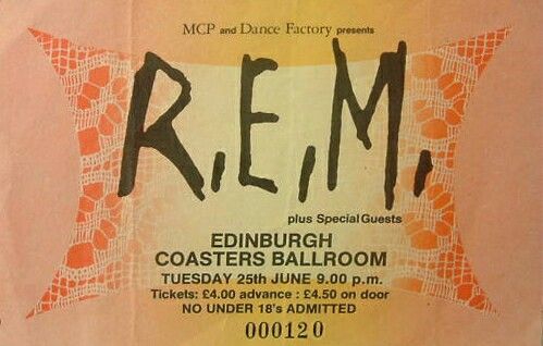 BillyBrownSongs's tweet photo. #REM #FriendsofGavin #CoastersEdinburgh 1985 @NewWaveAndPunk @ScotsPostPunk @GCPunkNewWave https://t.co/0bGgPENaxF