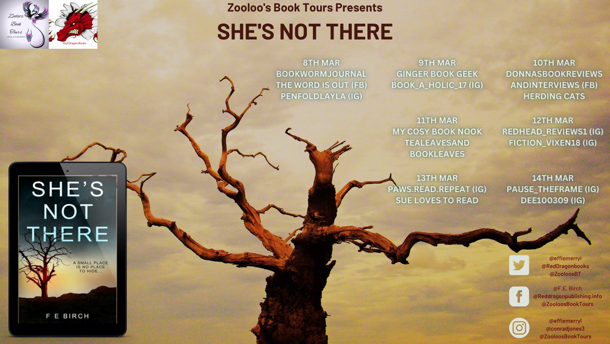 ZooloosBT's tweet photo. HUGE thanks to @pawsreadrepeat and @SueWall61433384 for your posts on the #ShesNotThere #booktour
We are back tomorrow for the FINAL day with #pause_theframe and @DeeGroocock - see you then!
@EffieMerryl @RedDragonbooks
#ZooloosBookTours https://t.co/WYNwNfnIGg
