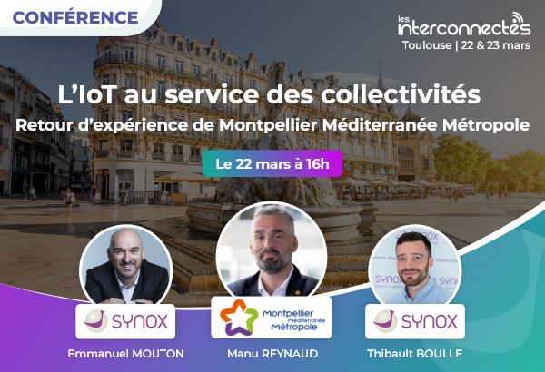 manureynaud's tweet photo. Rdv au Forum des @INTERCOnnectes à Toulouse avec un atelier le 22 mars à 16h15 sur sur l'IoT au service des collectivités et l'expérience de @Montpellier3m et @MDelafosse 
avec @SynoxLive  @Emmanuel_Mouton
#iot #territoireintelligent #smartcity #interconnectes #collterr #fdi23 https://t.co/s9bbY7gXFL