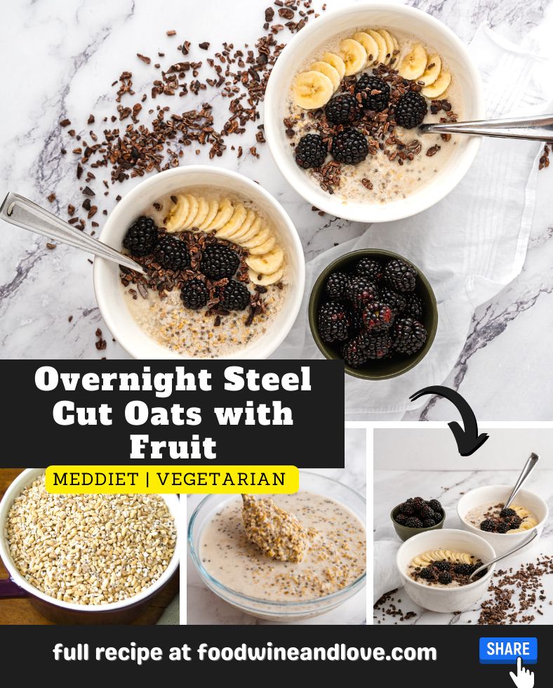 FoodWineandLove on Twitter " Overnight Steel Cut Oats With Fruit 👉
