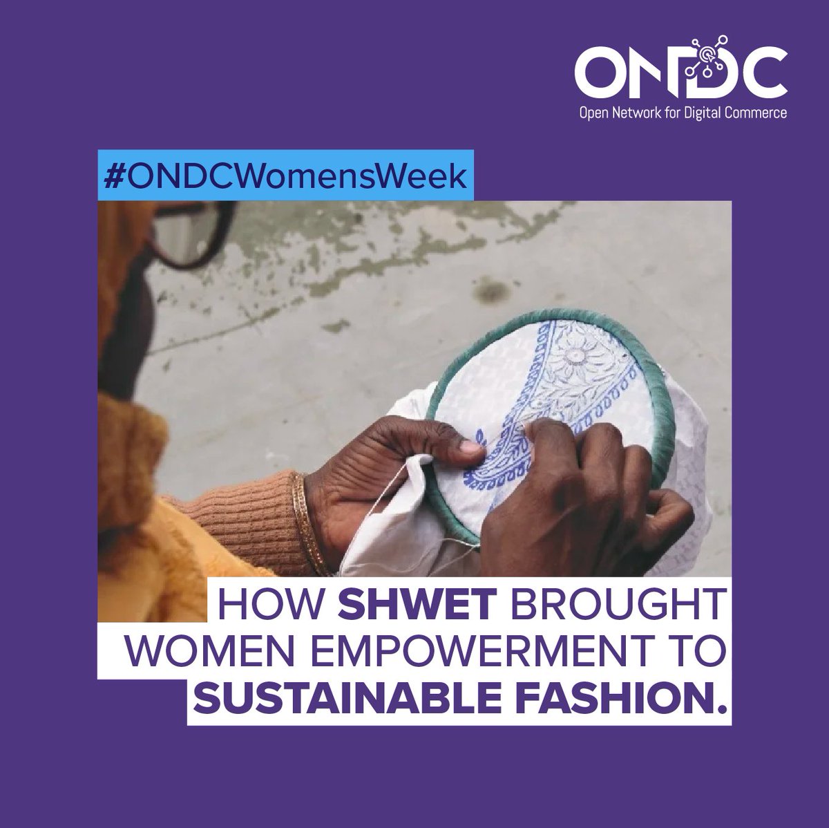 ONDC_Official's tweet photo. Shwet is an Indian apparel brand that collaborates with female artisans specializing in the traditional art form of Chikankaari. By joining the ONDC network via SellerApp in support with SIDBI, their garments, are now available for online purchase pan-India. #ONDCWomensWeek https://t.co/Qm3PWXn3QL