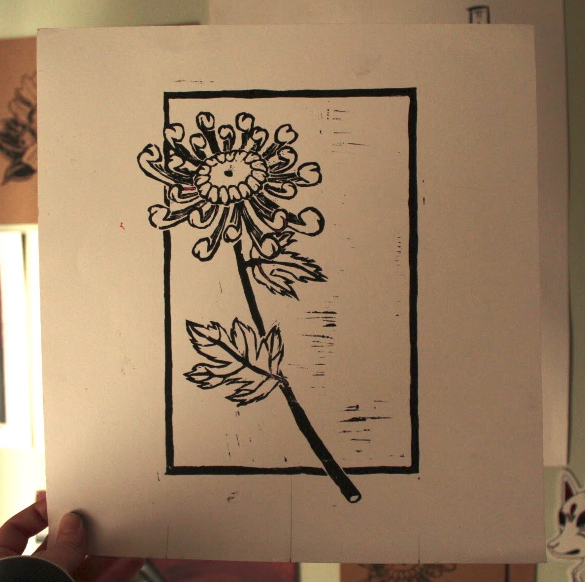 itspanwithaplan's tweet photo. My first linoprint (2 years ago) vs my most recent one (last week) https://t.co/szhqZIn8uc
