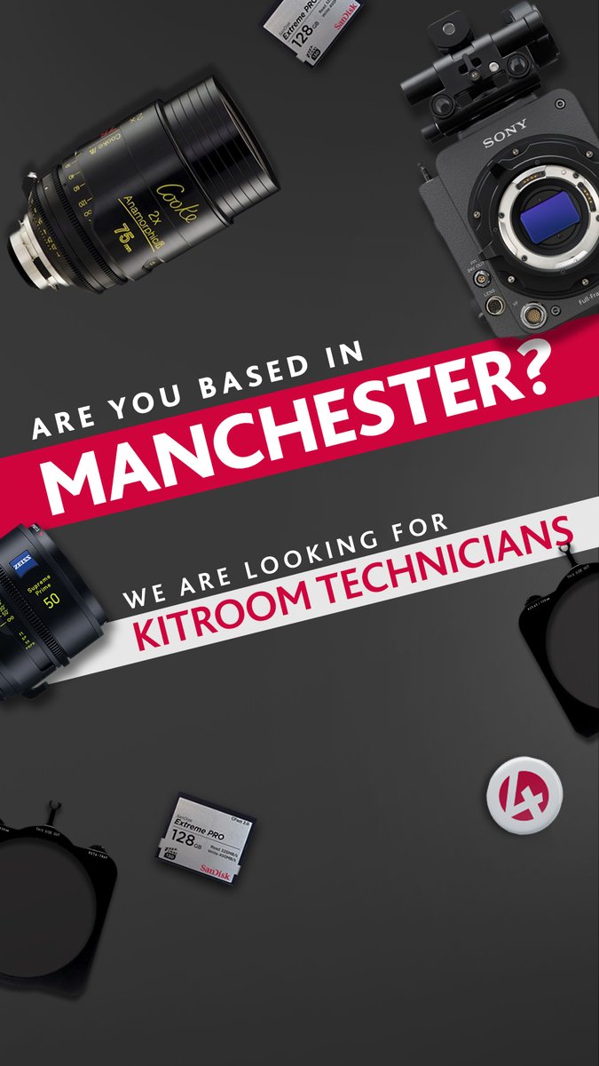 shift4broadcast's tweet image. We&apos;re hiring a Trainee Kitroom Technician/Driver in Manchester!
Deadline: 24/3/23
Job info: shift-4.com/jobs-at-shift-…

#manchesterfilm #cameracrew