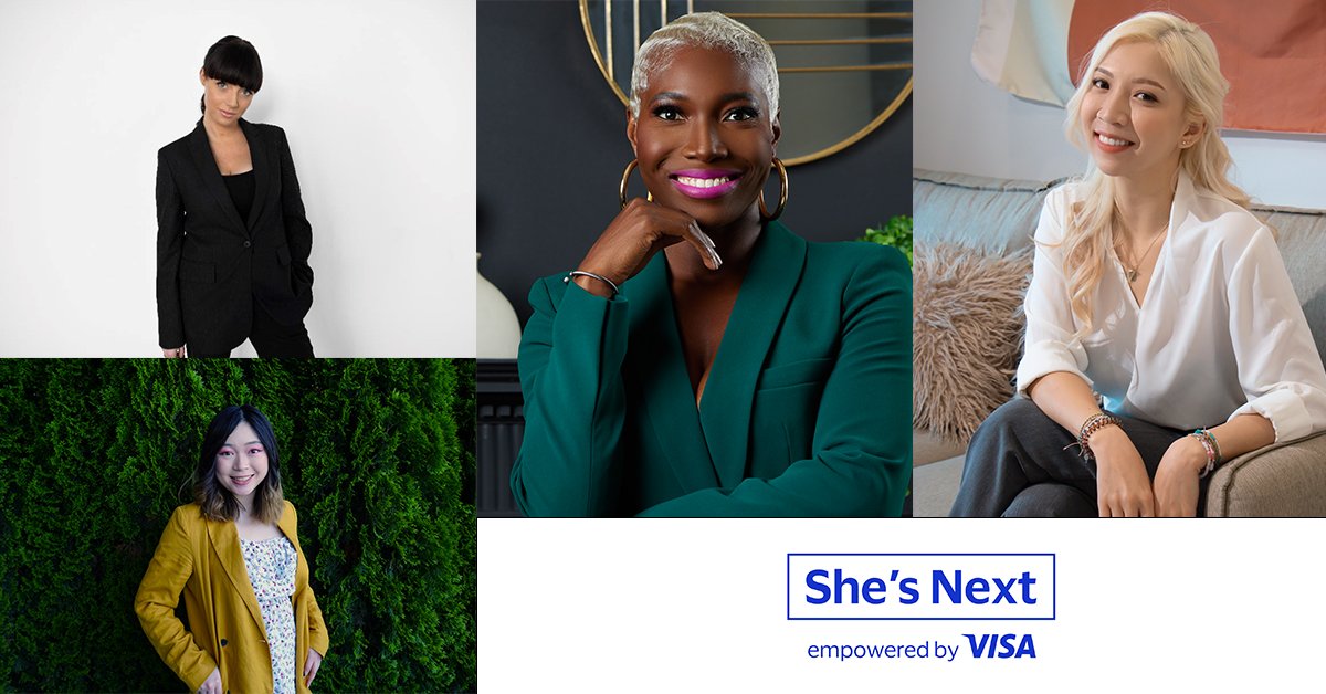VisaNews's tweet photo. In celebration of #WomensHistoryMonth, we asked four She’s Next grant winners from around the world to reflect on their entrepreneurial journeys and share their wisdom for other women founders looking to jump start their own business ventures. Read more: https://t.co/rUFkUSdMO6 https://t.co/1QKxftzPdS