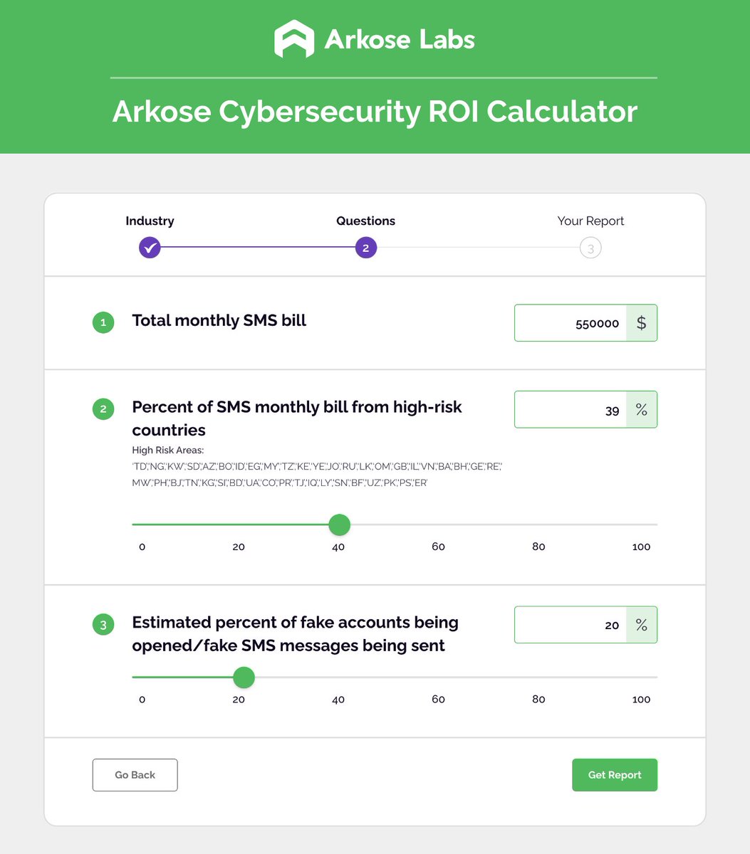 A global social media company saved $3 million a month in fraudulent SMS charges. Calculate how much you could be saving: bit.ly/3JrG7zo And get a custom report. #irsf #botmitigation #cybersecurity #accountsecurity @Kgosschalk <a href="/AshishJa1n/">Ashish Jain</a> <a href="/PatriceBoffa/">patrice:boffa ⊛</a> <a href="/jean_avent/">Jean Creech Avent</a>