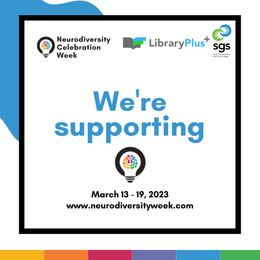 SGSLibraryPlus's tweet photo. We're proud to be supporting Neurodiversity Celebration Week 2023!

Neurodiversity Celebration Week is a worldwide initiative that challenges stereotypes and misconceptions about neurological differences.

#NeurodiversityCelebrationWeek #NeurodiversityWeek #NCW #ThisIsND https://t.co/XGEXmZe5ST