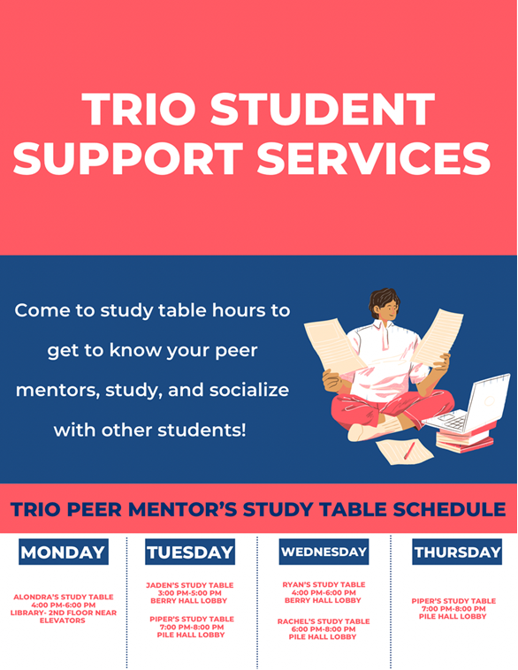SSS_WayneState's tweet photo. [ANNOUNCEMENT]

Welcome back current TRIO Students! Starting today, March 13 through April 28, we will be doing a weekly raffle for WSC swag! See below for more details. https://t.co/8ZeSLy7YKM