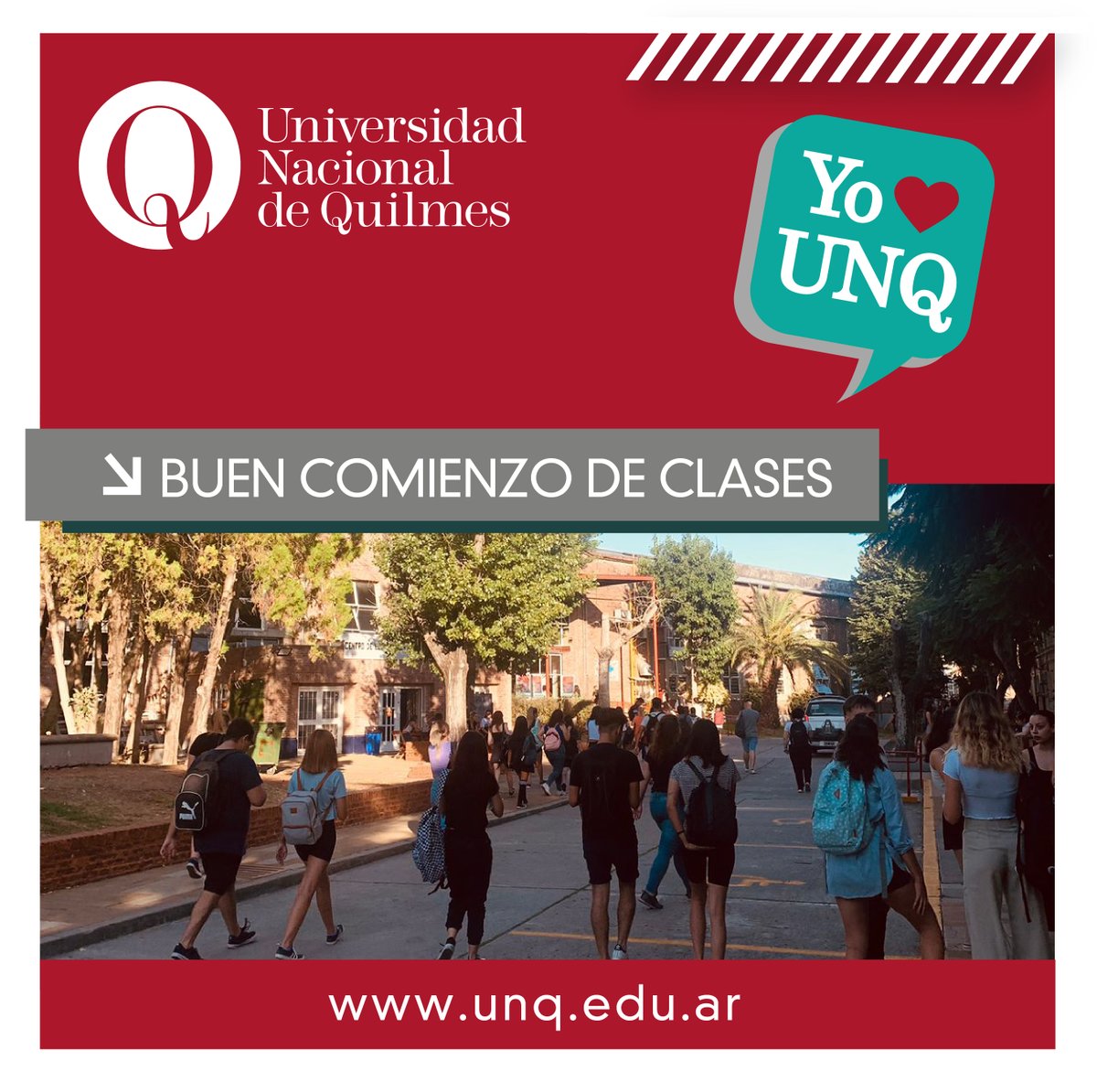 📣¡Muy buen inicio de clases a toda nuestra comunidad universitaria! 🙌👏😄

🤩¡Lo mejor para ustedes en este primer cuatrimestre 2023!

💻¡Acordate que podés consultar tu aula en la cartelera virtual de asignación de aulas!
👇👇👇

🔗bit.ly/3yBB4ps
