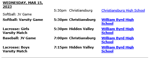 William Byrd Sports tweet media