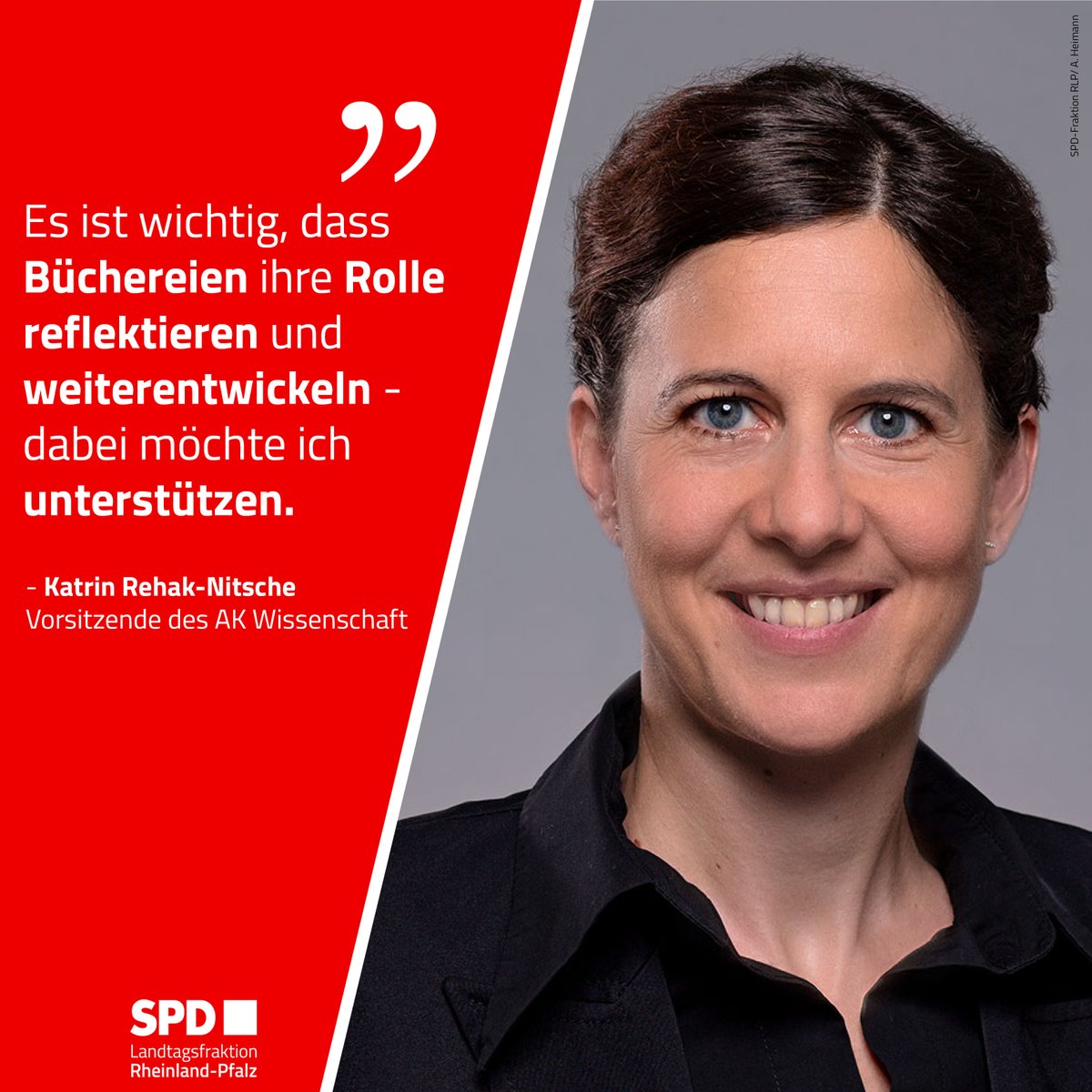 Wir gratulieren unserer wissenschaftspolitischen Sprecherin <a href="/RehakKatrin/">Katrin Rehak</a> zu ihrer Wahl zur neuen Vorsitzenden des Landesverbands #RLP im <a href="/bibverband/">Bibliotheksverband</a> &amp; wünschen ihr für die kommende Amtsperiode gutes Gelingen! 💐

Mehr Infos in der PM👇:
spdfraktion-rlp.de/presse/mitteil…